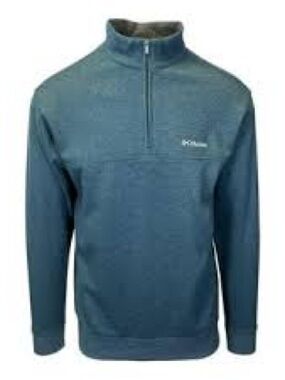 Columbia Men's Quarter-Zip Lightweight Pullover - Teal Blue